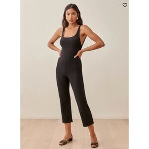 Reformation Black Jumpsuit Ribbed Size Small